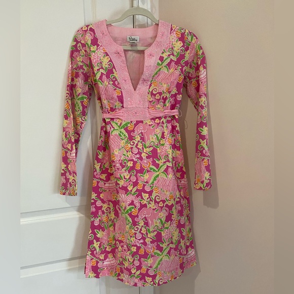Lillly Pulitzer Jungle floral & bead Embroidery dress tunic - Picture 5 of 14